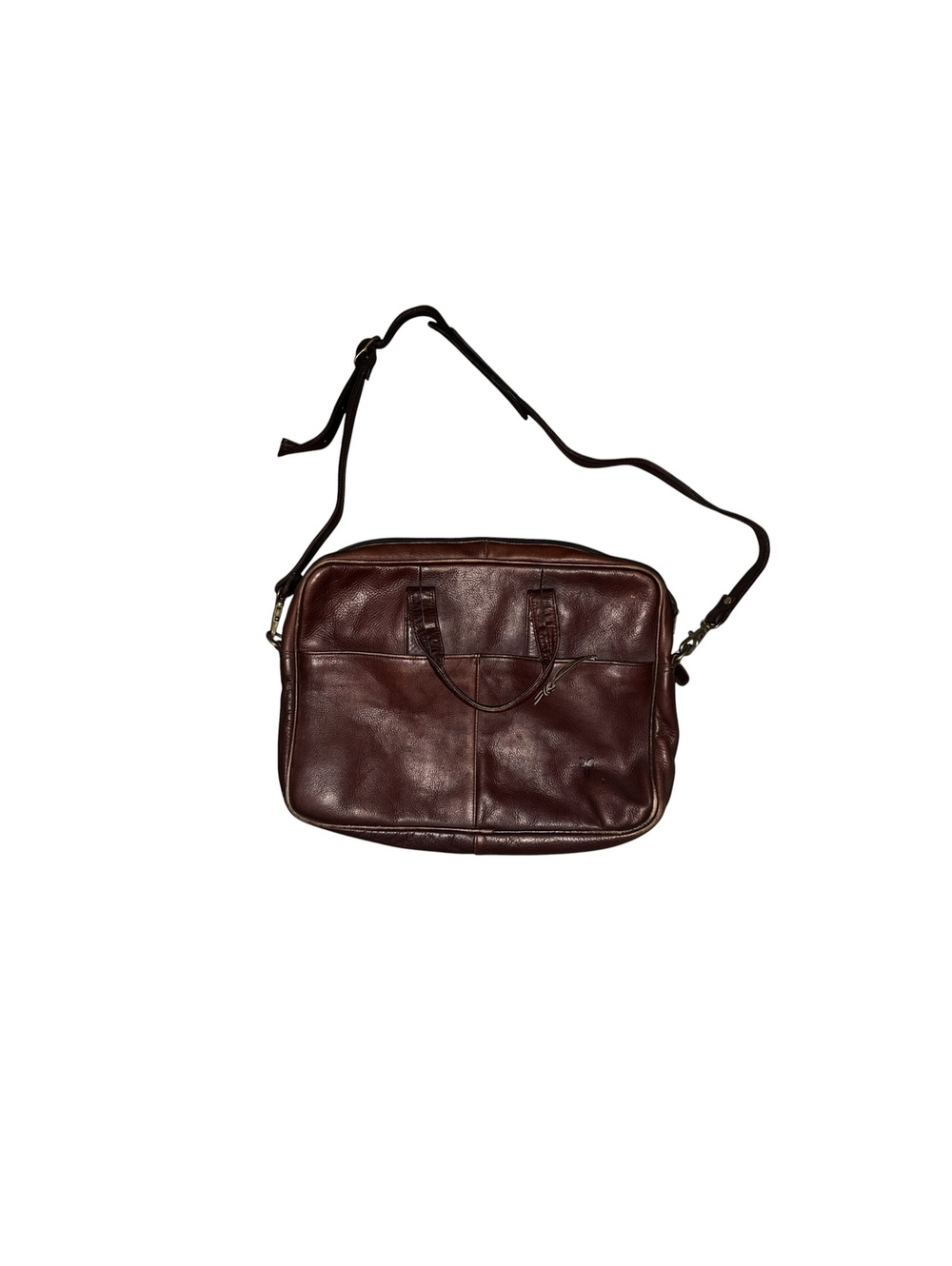Vintage Frye Leather  16.5” x 10” x 2.5” | Double Handle Zip Top Laptop Bag